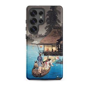 Enjoying the Evening Cool - Hiroaki Takahashi Samsung Case, Galaxy S25 Ultra / Matte, Smartphone Case Traditional Japanese Ukiyo-e