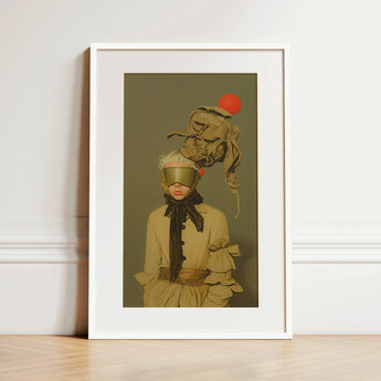 Enlightenment - Avant-garde Victorian Fashion Art Print / Canvas, 12x18’’ / 31x46cm / White Frame / Matboard, Posters Prints & Visual