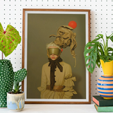 Enlightenment - Avant-garde Victorian Fashion Art Print, Framed Art Print Person Avant-garde Attire