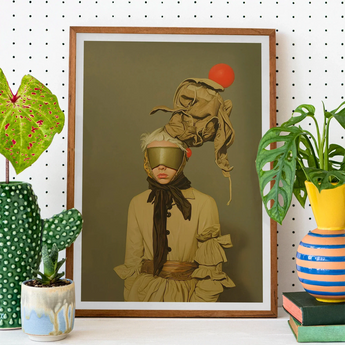 Enlightenment - Avant-garde Victorian Fashion Art Print, Framed Art Print Person Avant-garde Attire