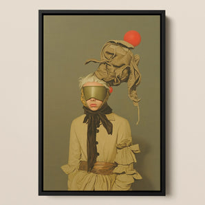 Enlightenment Avant Garde Victorian Fashion Framed Canvas, Framed Portrait Person Avant Garde Attire