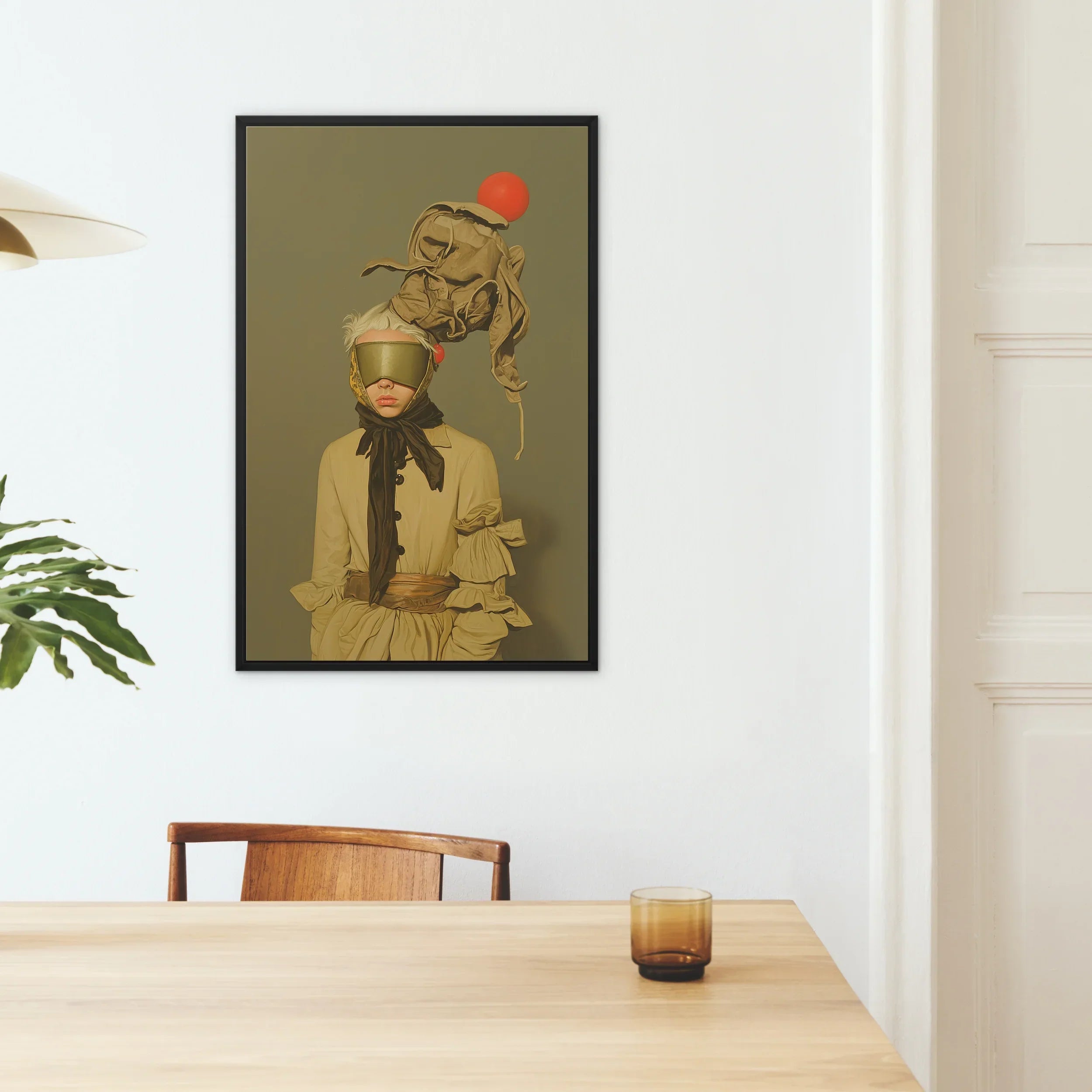 Enlightenment - Avant-garde Victorian Fashion Framed Canvas, Framed Portrait Person Avant-garde Attire