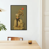 Enlightenment Avant Garde Victorian Fashion Framed Canvas, Framed Portrait Person Avant Garde Attire