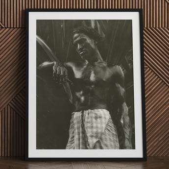 Ennui - Lionel Wendt Art Print / Canvas Black White Framed Photograph Man Shirt Object Giclée Printing Techniques, Carefully Profiled,