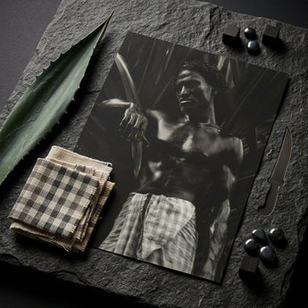 Ennui - Lionel Wendt Art Print / Canvas Black-and-white Photographic Muscular Man Knife Dark Stone Giclée Printing Techniques, Carefully
