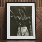 Ennui Lionel Wendt Art Print, Framed Black White Portrait Shirtless Man Knife