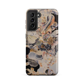 Epiphany - Surreal Alien Succulent Art Phone Case Samsung Galaxy S21 Fe / Matte Phone Case Intricate Artistic Design Koi Fish Surrounded