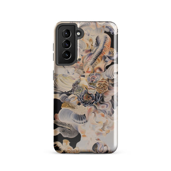 Epiphany - Surreal Alien Succulent Art Phone Case Samsung Galaxy S21 / Gloss Sleek Intricate Artistic Design Seashells Succulents,