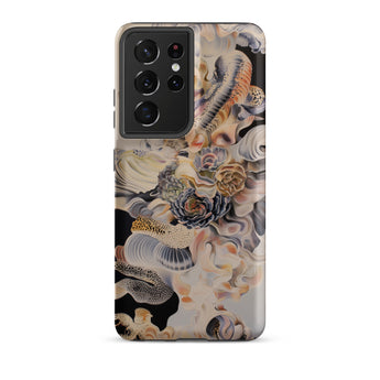 Epiphany - Surreal Alien Succulent Art Phone Case Samsung Galaxy S21 Ultra / Matte Phone Case Intricate Artistic Design Layered Seashells