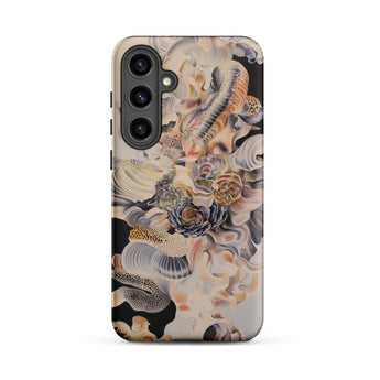 Epiphany - Surreal Alien Succulent Art Phone Case Samsung Galaxy S24 Plus / Matte Phone Case Intricate Surreal Design Layered Seashells
