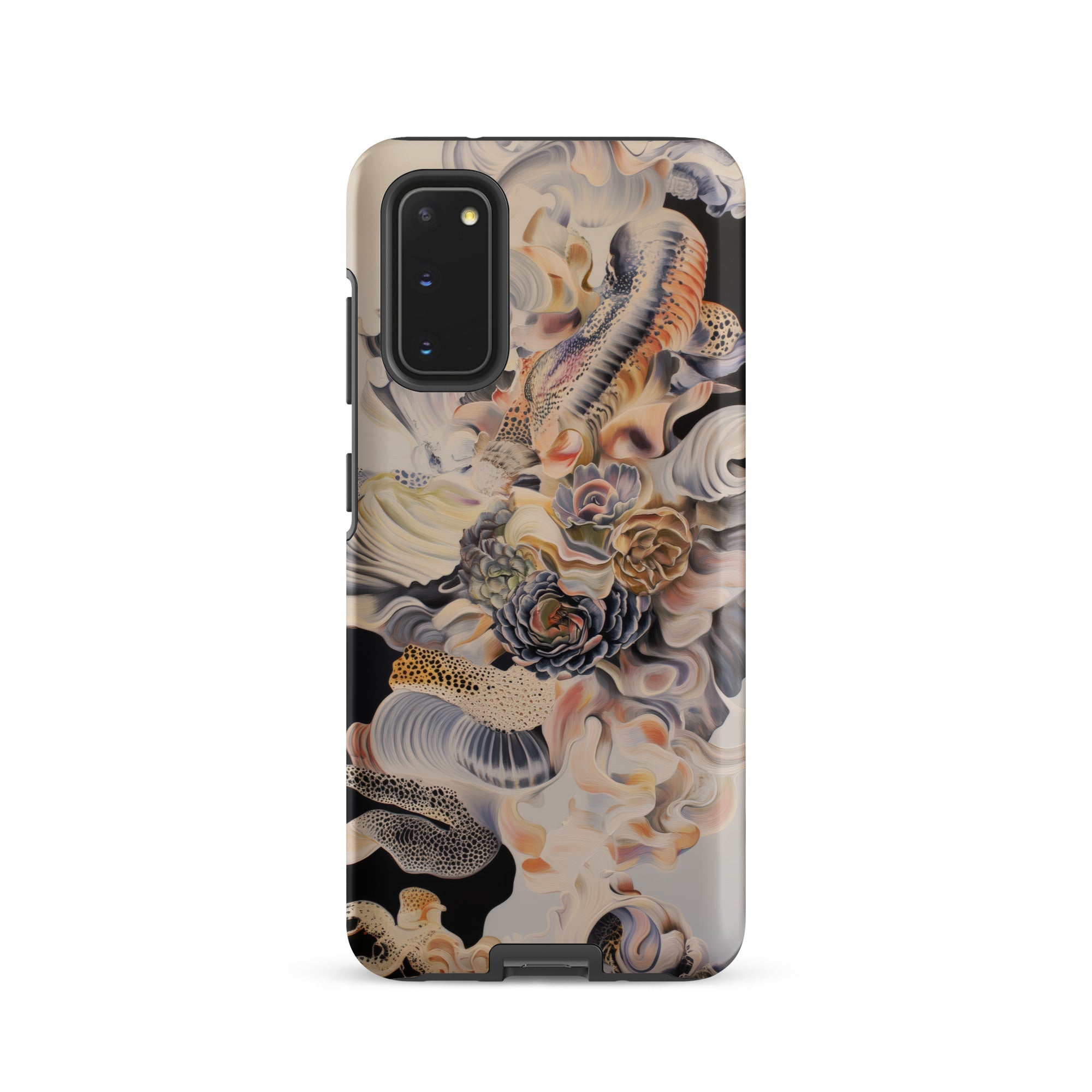 Epiphany Surreal Alien Succulent Art Samsung Case, Galaxy S20 / Matte, Smartphone Case Abstract Organic Pattern Muted Earthy Tones