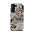 Epiphany Surreal Alien Succulent Art Samsung Case, Galaxy S21 Fe / Gloss, Phone Case Black Camera Module Abstract Multi Colored Floral