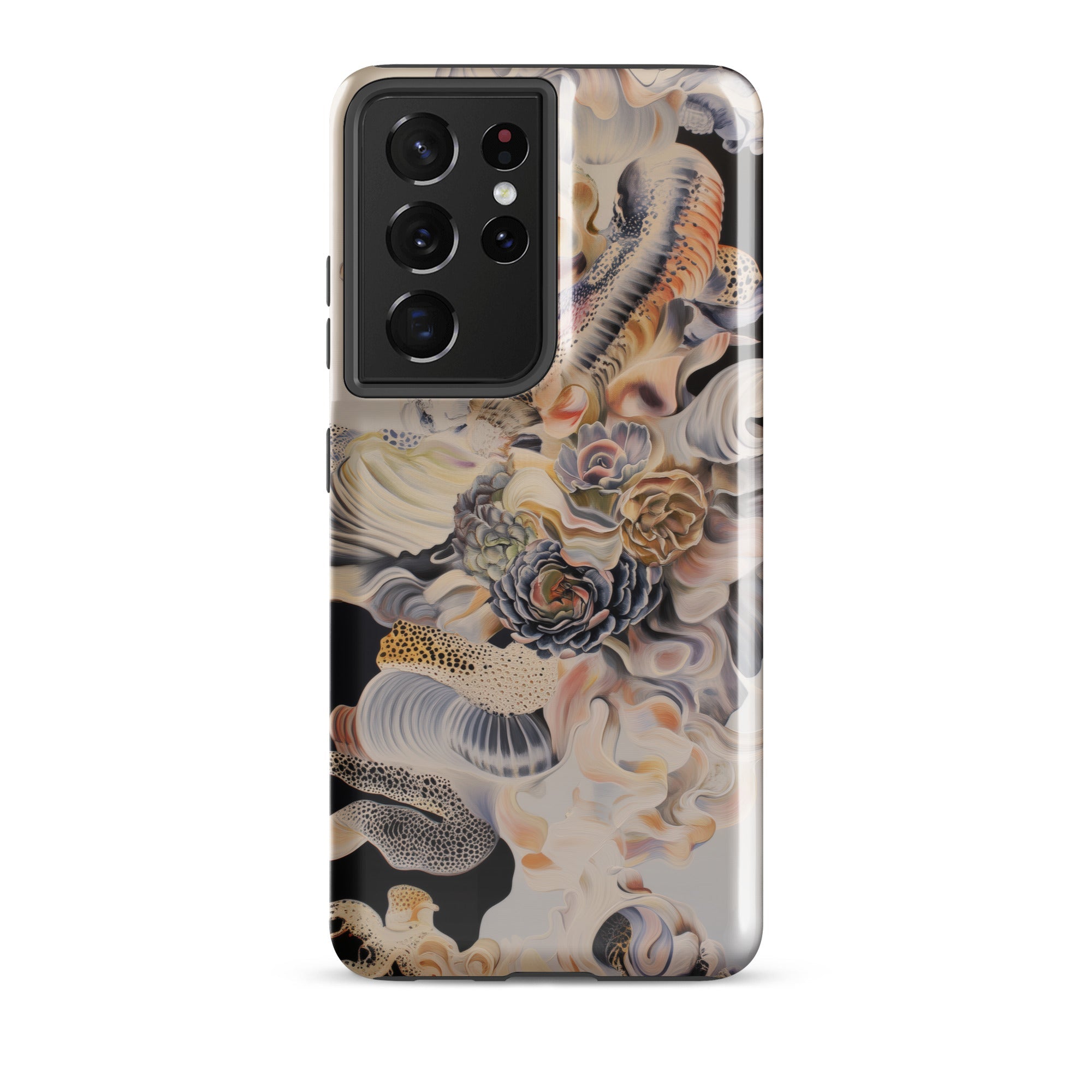 Epiphany Surreal Alien Succulent Art Samsung Case, Galaxy S21 Ultra / Gloss, Smartphone Case Abstract Floral Like Design Muted Tones