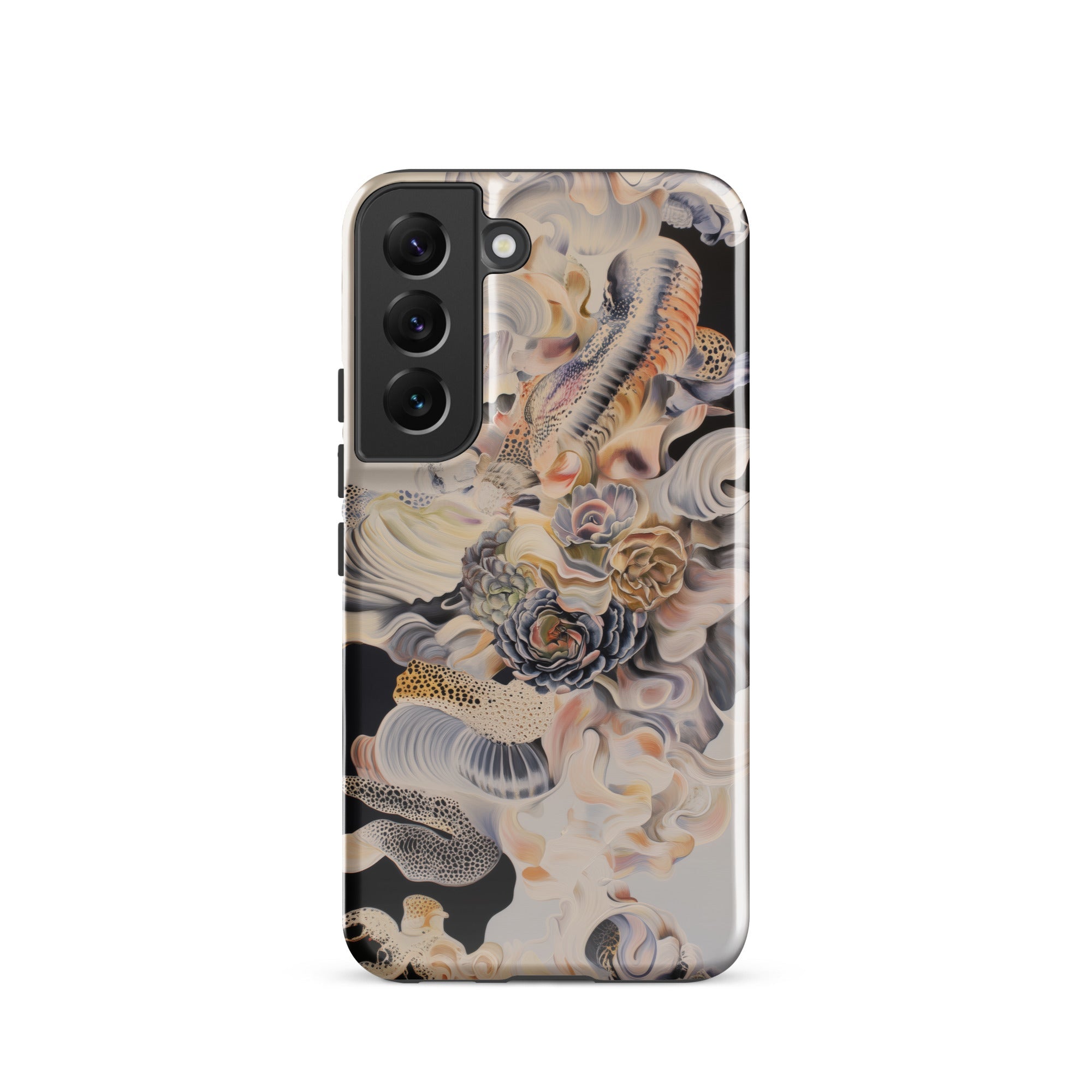Epiphany Surreal Alien Succulent Art Samsung Case, Galaxy S22 / Gloss, Phone Case Abstract Organic Pattern Muted Tones Intricate