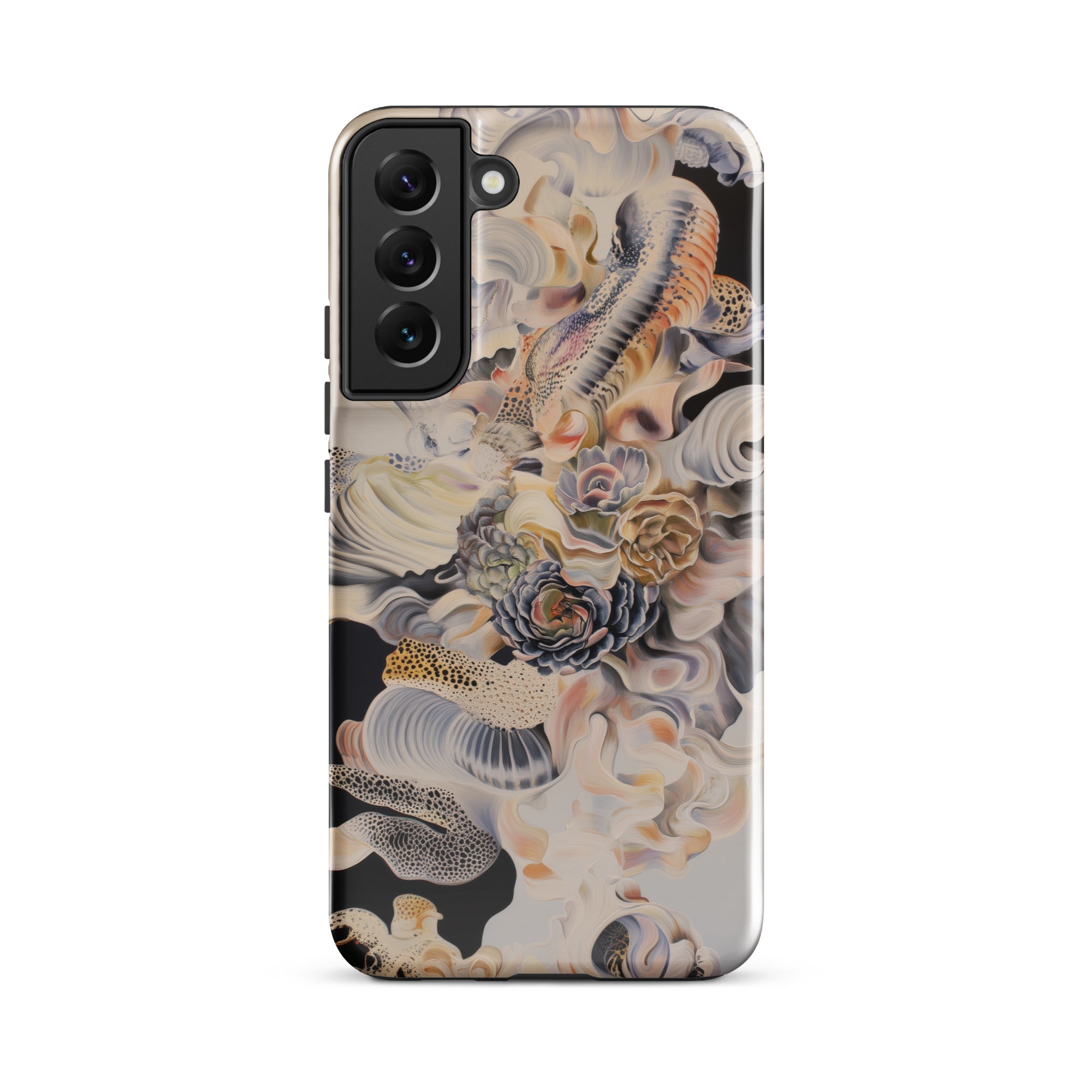 Epiphany Surreal Alien Succulent Art Samsung Case, Galaxy S22 Plus / Gloss, Smartphone Case Intricate Multi Colored Floral Abstract Pattern