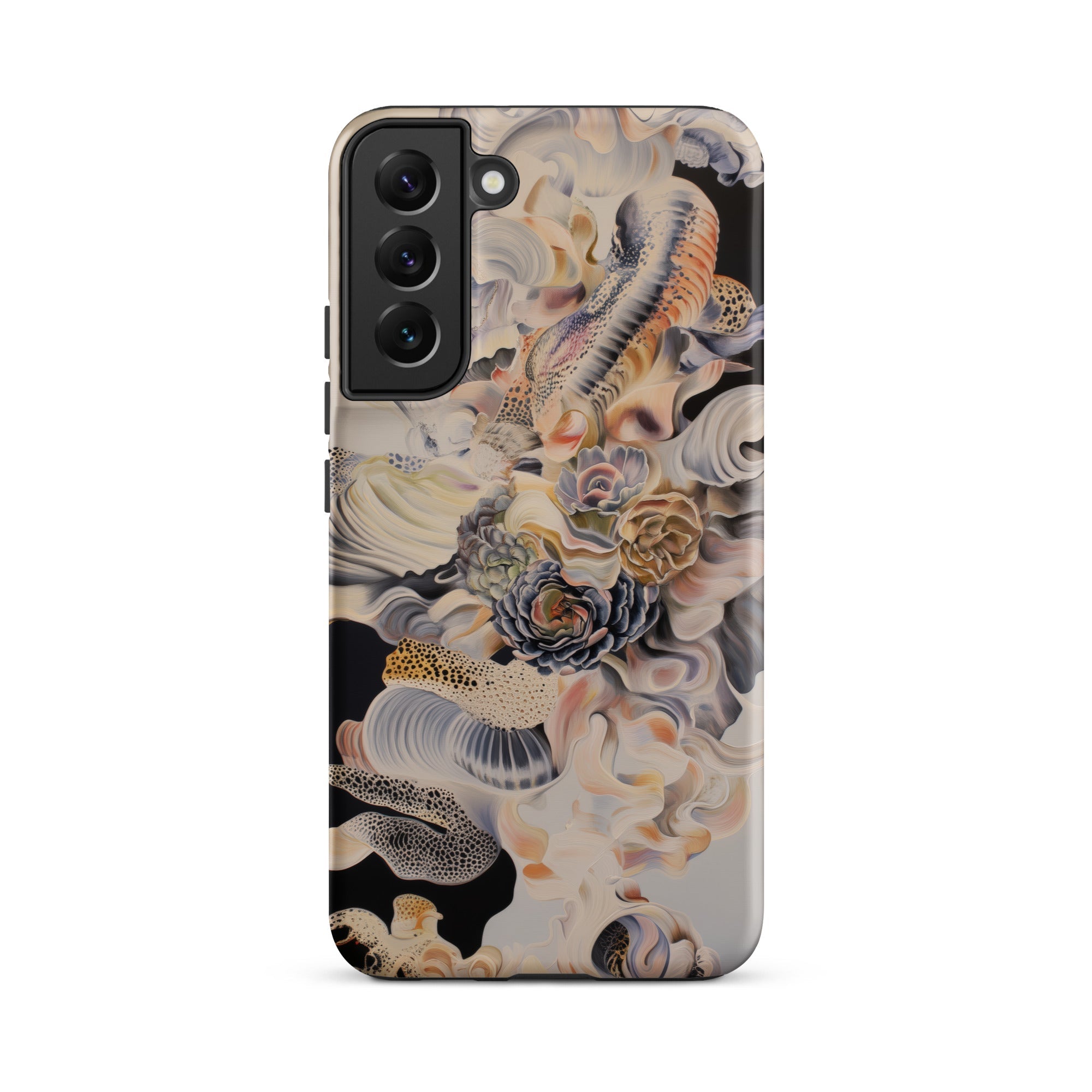 Epiphany Surreal Alien Succulent Art Samsung Case, Galaxy S22 Plus / Matte, Smartphone Case Intricate Abstract Floral Like Pattern Muted