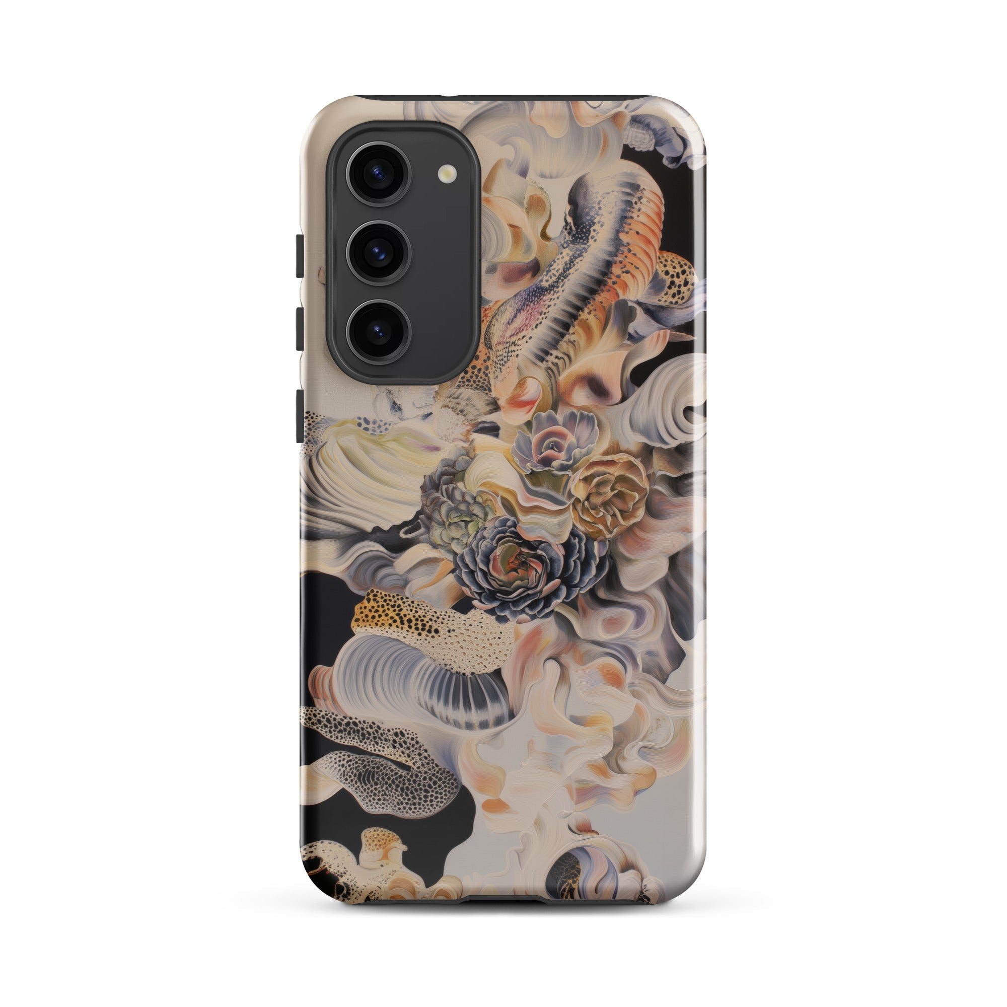Epiphany Surreal Alien Succulent Art Samsung Case, Galaxy S23 Plus / Gloss, Smartphone Decorative Case Abstract Floral Organic Pattern