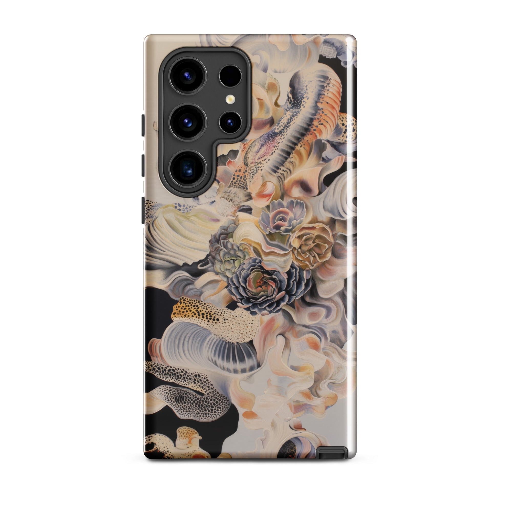 Epiphany Surreal Alien Succulent Art Samsung Case, Galaxy S24 Ultra / Gloss, Smartphone Case Abstract Floral Organic Pattern Muted Earthy