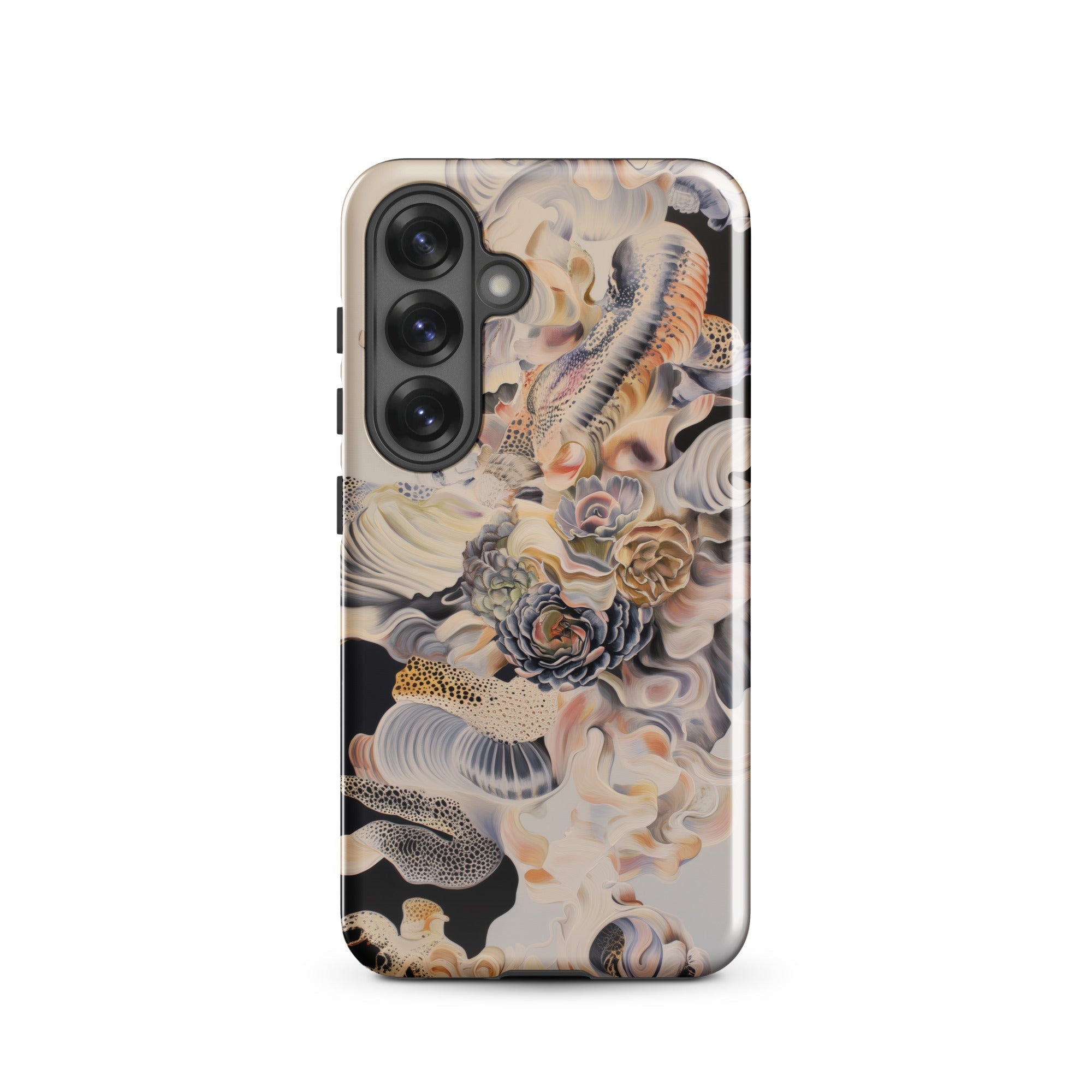 Epiphany Surreal Alien Succulent Art Samsung Case, Galaxy S25 / Gloss, Smartphone Case Abstract Floral Organic Design