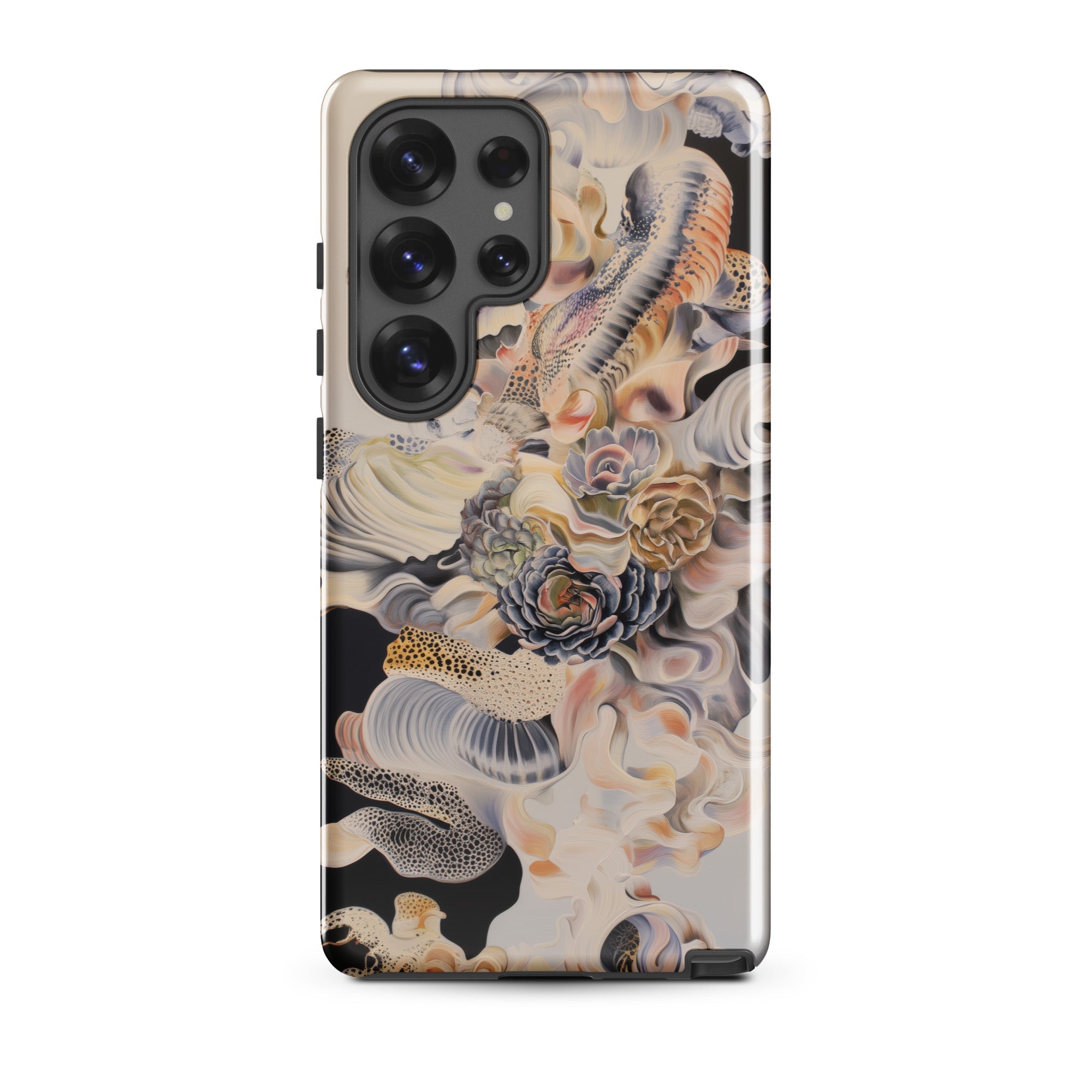 Epiphany Surreal Alien Succulent Art Samsung Case, Galaxy S25 Ultra / Gloss, Smartphone Case Intricate Abstract Design Organic Forms