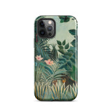 Equatorial Jungle - Henri Rousseau Phone Case Iphone 12 Pro / Gloss Phone Case Detailed Jungle Scene Lush Green Foliage Henri Rousseau