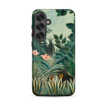 Equatorial Jungle - Henri Rousseau Phone Case Samsung Galaxy S25 Plus / Matte Phone Case Lush Jungle Scene Vibrant Green Foliage Henri