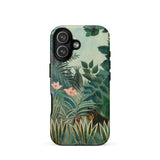 Equatorial Jungle - Henri Rousseau Phone Case Iphone 17 / Matte Phone Case Lush Jungle Scene Vibrant Green Foliage Henri Rousseau Invented,
