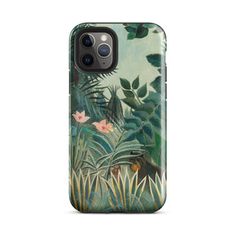 Equatorial Jungle - Henri Rousseau Phone Case Iphone 11 Pro / Gloss Phone Case Lush Jungle Scene Vibrant Green Foliage Henri Rousseau