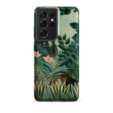 Equatorial Jungle - Henri Rousseau Phone Case Samsung Galaxy S21 Ultra / Matte Tropical Jungle-themed Phone Case Lush Green Foliage