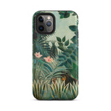 Equatorial Jungle - Henri Rousseau Phone Case Iphone 11 Pro / Matte Phone Case Vibrant Jungle Scene Lush Green Foliage Henri Rousseau