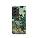 Equatorial Jungle - Henri Rousseau Phone Case Samsung Galaxy S23 / Gloss Phone Case Vibrant Jungle Scene Lush Green Foliage Henri Rousseau