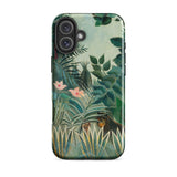 Equatorial Jungle - Henri Rousseau Phone Case Iphone 16 Plus / Gloss Lush Scene Vibrant Green Foliage Invented, Blade-sharp Yucca Leaves,