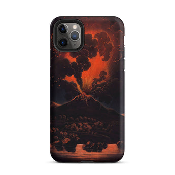 Eruption of Mount Etna at Night - Friedrich Weber Iphone Case, 11 Pro Max / Matte, Volcano Eruption Phone Case