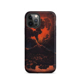 Eruption of Mount Etna at Night - Friedrich Weber Iphone Case, 12 Pro / Matte, Volcano Eruption Phone Case