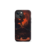 Eruption of Mount Etna at Night - Friedrich Weber Iphone Case, 13 Mini / Matte, Volcano-themed Phone Case