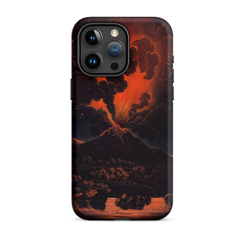 Eruption of Mount Etna at Night - Friedrich Weber Iphone Case, 15 Pro Max / Matte, Volcano Eruption Phone Case