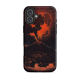 Eruption of Mount Etna at Night - Friedrich Weber Iphone Case, 16 Plus / Matte, Volcano Eruption Phone Case