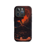 Eruption of Mount Etna at Night - Friedrich Weber Iphone Case, 16 Pro / Matte, Volcano Eruption Phone Case
