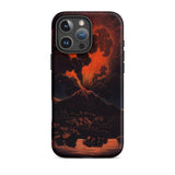 Eruption of Mount Etna at Night - Friedrich Weber Iphone Case, 16 Pro Max / Matte, Volcano Eruption Phone Case