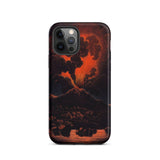 Eruption of Mount Etna at Night - Friedrich Weber Phone Case Iphone 12 Pro / Matte Volcano Exhales, Velvet Throat Mobile Cases