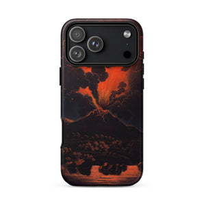 Eruption of Mount Etna at Night - Friedrich Weber Phone Case, Mount Etna Exhales, Friedrich Weber Iphone, Velvet Throat