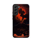 Eruption of Mount Etna at Night - Friedrich Weber Samsung Case, Galaxy S22 Plus / Matte, Black Phone Case Eruption Mount Vesuvius