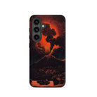 Eruption of Mount Etna at Night Friedrich Weber Samsung Case, Galaxy S24 / Matte, Smartphone Case Volcanic Eruption Scene