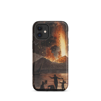 Eruption of Mount Vesuvius - Pietro Fabris Iphone Case, 12 Mini / Matte, Iphone 13 Dark Protective Case Volcanic Eruption