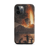 Eruption of Mount Vesuvius - Pietro Fabris Iphone Case, 13 Mini / Matte, Black Smartphone Colorful Painted Case Volcanic Eruption