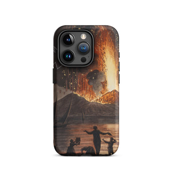 Eruption of Mount Vesuvius - Pietro Fabris Iphone Case, 15 Pro / Matte, Iphone Pro Case Dramatic Volcanic Eruption Scene