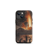 Eruption of Mount Vesuvius - Pietro Fabris Iphone Case, Smartphone Protective Case Dramatic Depiction Volcanic Eruption Body