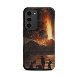 Eruption of Mount Vesuvius - Pietro Fabris Phone Case Samsung Galaxy S23 Plus / Matte Phone Case Dramatic Volcanic Eruption Scene Fiery