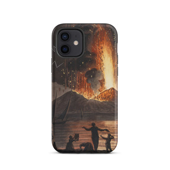 Eruption of Mount Vesuvius - Pietro Fabris Phone Case Iphone 12 / Matte Iphone 12/12 Pro Volcano Eruption Illustration Case Captures Mount