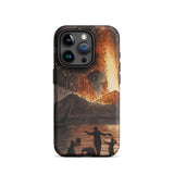 Eruption of Mount Vesuvius - Pietro Fabris Phone Case Iphone 15 Pro / Matte Iphone Pro Case Dramatic Volcanic Eruption Scene Captures Mount